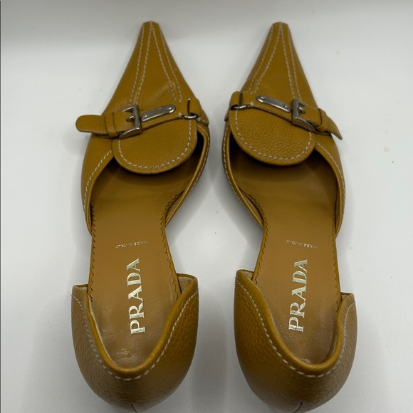 Prada Women's Light Brown D'Orsay Heels size 6.5 - Picture 7 of 13